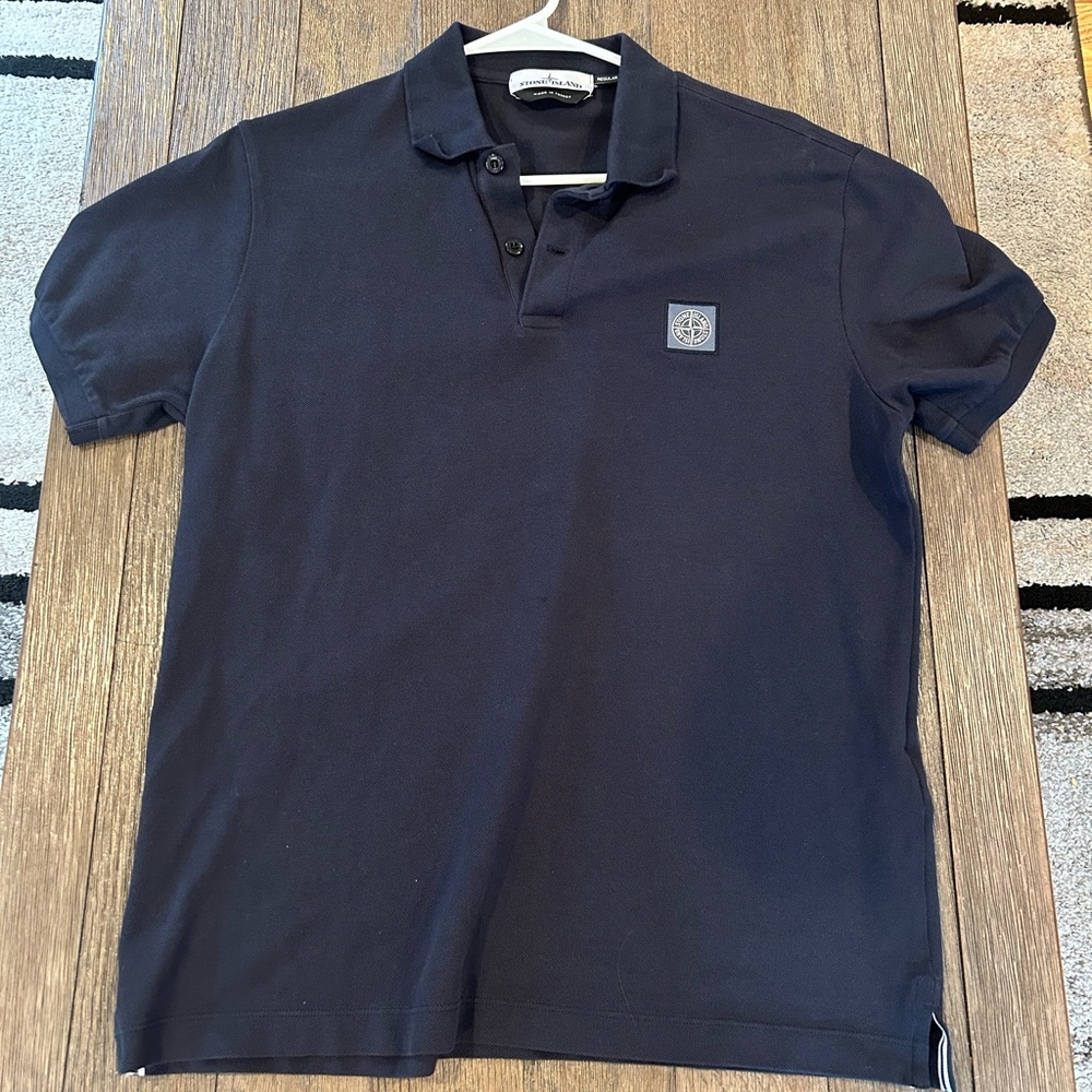 Stone Island Logo-Appliquéd Cotton-Blend Piqué Polo Shirt